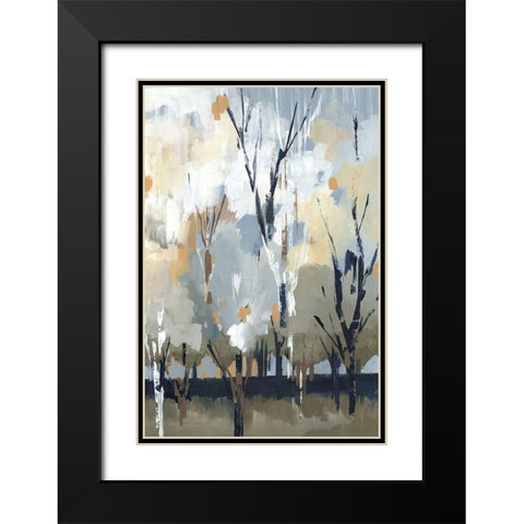 Silversong Birch I  Black Modern Wood Framed Art Print with Double Matting by Lera