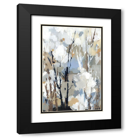 Silversong Birch II Black Modern Wood Framed Art Print with Double Matting by Lera