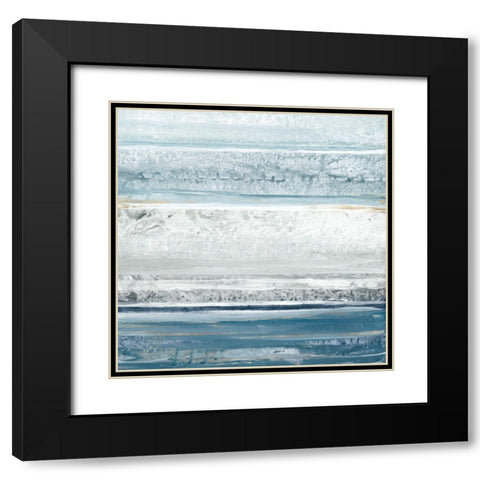 Blue Marble I  Black Modern Wood Framed Art Print with Double Matting by Lera