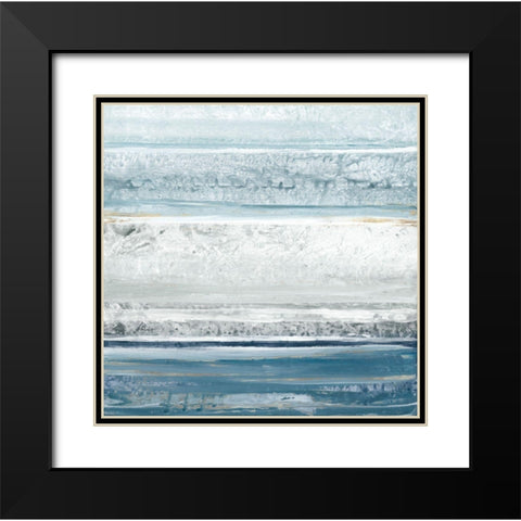 Blue Marble I  Black Modern Wood Framed Art Print with Double Matting by Lera
