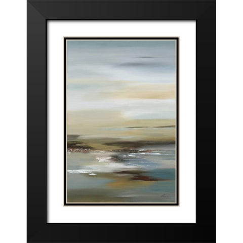 Serene I LTD. ED Black Modern Wood Framed Art Print with Double Matting by Lena