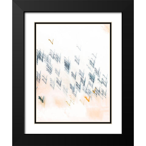 Brush Drag II Black Modern Wood Framed Art Print with Double Matting by Mourier, Lily