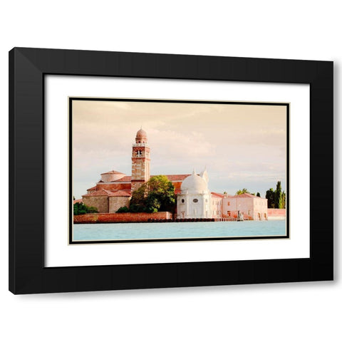 Crossing the Water Black Modern Wood Framed Art Print with Double Matting by Liidemann, Lisa