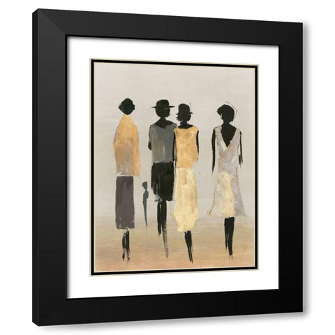 Fashionable Ladies II  Black Modern Wood Framed Art Print with Double Matting by Lily K