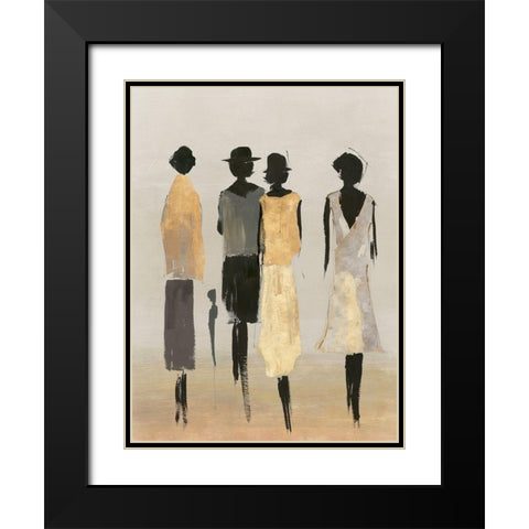 Fashionable Ladies II  Black Modern Wood Framed Art Print with Double Matting by Lily K