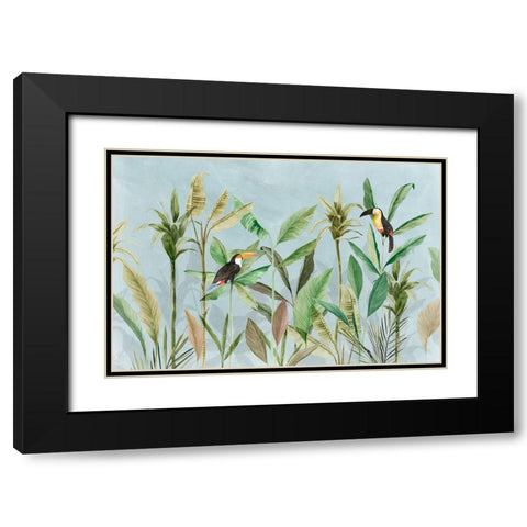 Tropical Heaven Black Modern Wood Framed Art Print with Double Matting by Lily K