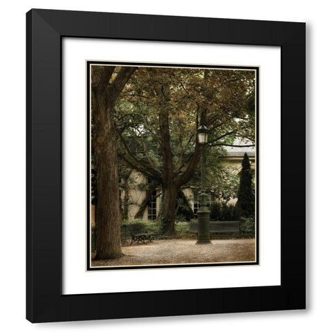 Quiet Corner Black Modern Wood Framed Art Print with Double Matting by White, Milla