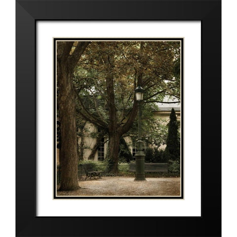 Quiet Corner Black Modern Wood Framed Art Print with Double Matting by White, Milla