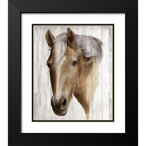 Chestnut Mare II Black Modern Wood Framed Art Print with Double Matting by May, Maya