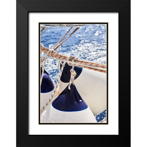 Wave Breaker Black Modern Wood Framed Art Print with Double Matting by Boateng, Michael K