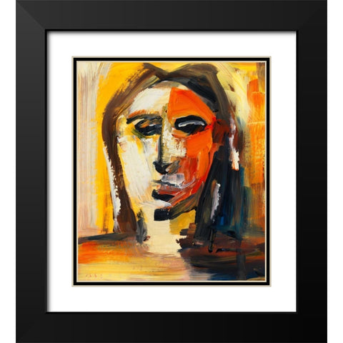 Face II Black Modern Wood Framed Art Print with Double Matting by Pulliam, Mark