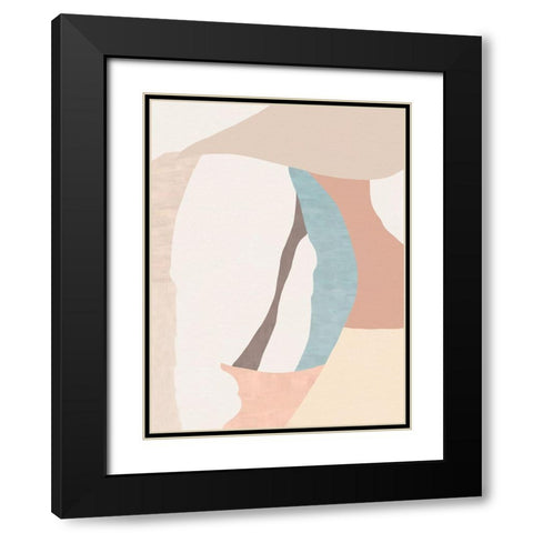 Pastel Black Modern Wood Framed Art Print with Double Matting by Modi, Sakshi