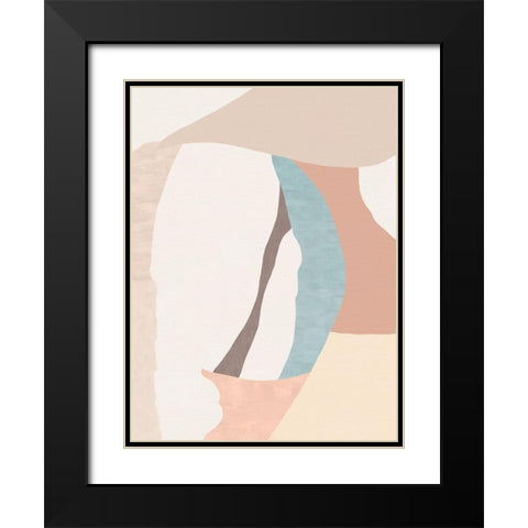 Pastel Black Modern Wood Framed Art Print with Double Matting by Modi, Sakshi