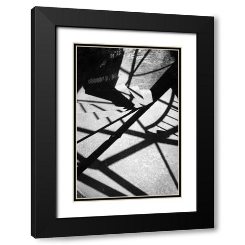 Staircase Black Modern Wood Framed Art Print with Double Matting by Skala, Matthew