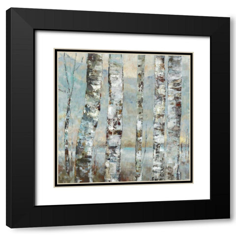 Winter Birch I  Black Modern Wood Framed Art Print with Double Matting by Woods, Maya