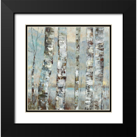 Winter Birch I  Black Modern Wood Framed Art Print with Double Matting by Woods, Maya