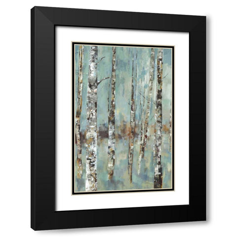 Winter Birch IV Black Modern Wood Framed Art Print with Double Matting by Woods, Maya