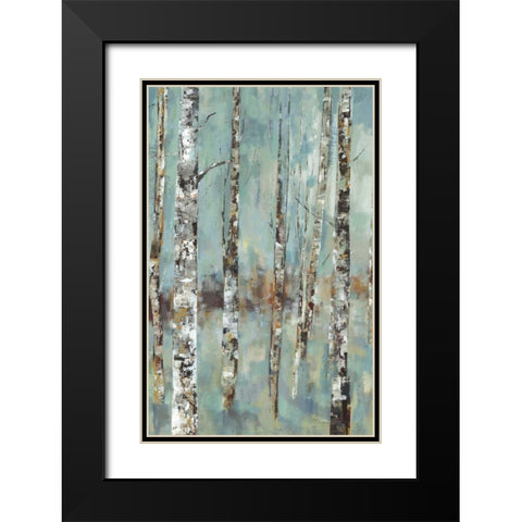 Winter Birch IV Black Modern Wood Framed Art Print with Double Matting by Woods, Maya
