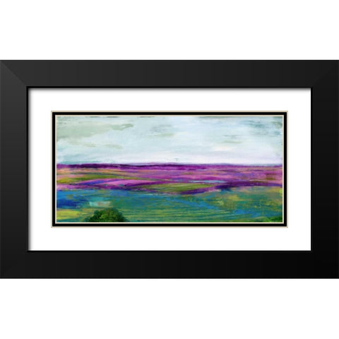 Pastoral  Black Modern Wood Framed Art Print with Double Matting by Woods, Maya