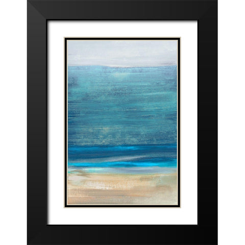 Oceanview  Black Modern Wood Framed Art Print with Double Matting by Woods, Maya