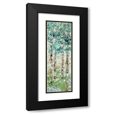 Foliage II Black Modern Wood Framed Art Print with Double Matting by Woods, Maya