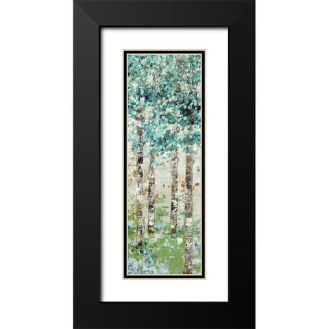 Foliage II Black Modern Wood Framed Art Print with Double Matting by Woods, Maya