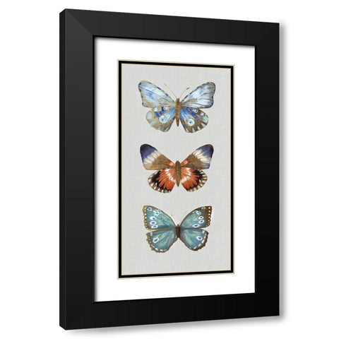 Catching Butterflies I  Black Modern Wood Framed Art Print with Double Matting by Woods, Maya