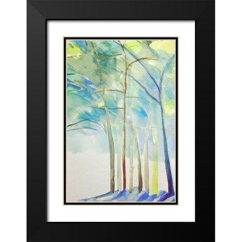 Majestic Woodland I  Black Modern Wood Framed Art Print with Double Matting by Woods, Maya