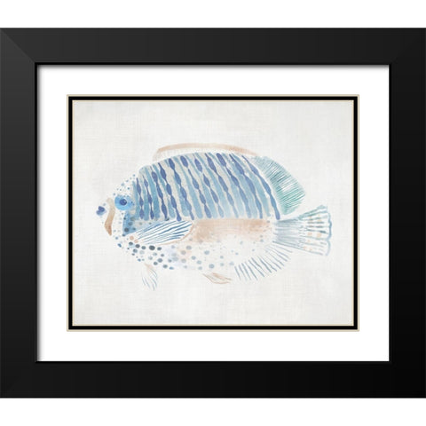 Butterfly Reef Fish  Black Modern Wood Framed Art Print with Double Matting by Woods, Maya