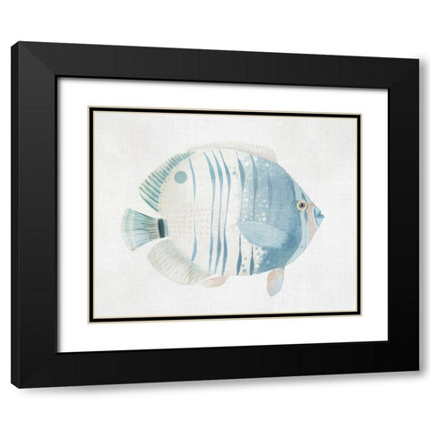 Blue SpotfishÂ  Black Modern Wood Framed Art Print with Double Matting by Woods, Maya