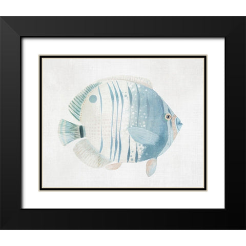 Blue SpotfishÂ  Black Modern Wood Framed Art Print with Double Matting by Woods, Maya