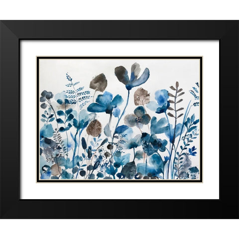 Fragrant Blossoms Black Modern Wood Framed Art Print with Double Matting by Woods, Maya