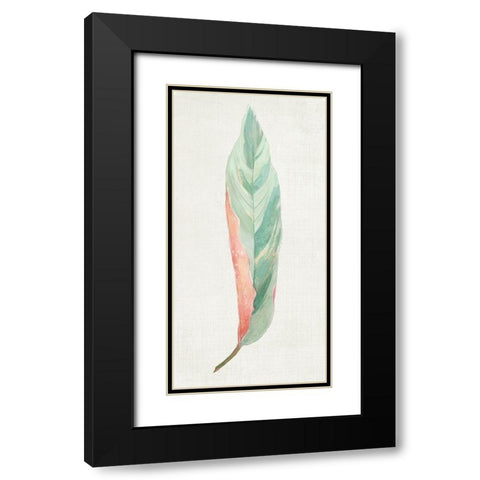 Ginger Leaf I Black Modern Wood Framed Art Print with Double Matting by Woods, Maya