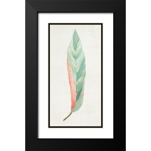 Ginger Leaf I Black Modern Wood Framed Art Print with Double Matting by Woods, Maya
