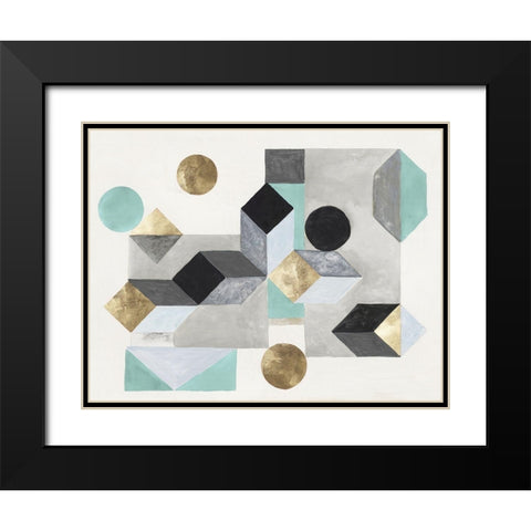 Our Own Paths II  Black Modern Wood Framed Art Print with Double Matting by Woods, Maya