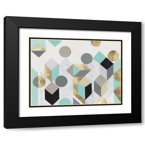 Together at Last  Black Modern Wood Framed Art Print with Double Matting by Woods, Maya