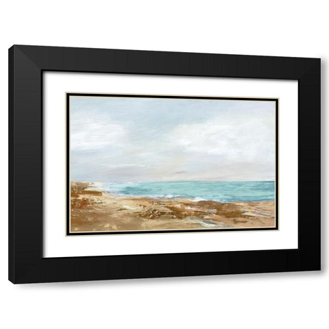 Coastal Stroll I  Black Modern Wood Framed Art Print with Double Matting by Woods, Maya