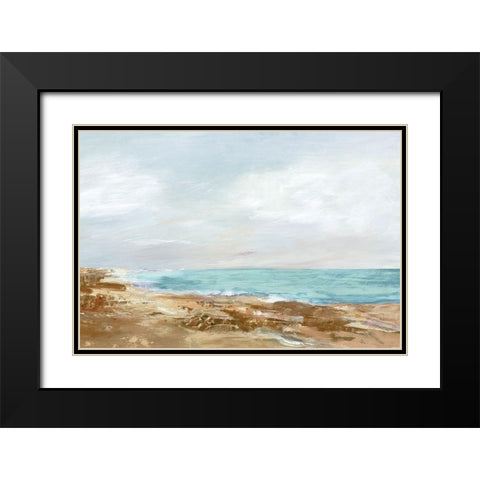 Coastal Stroll I  Black Modern Wood Framed Art Print with Double Matting by Woods, Maya