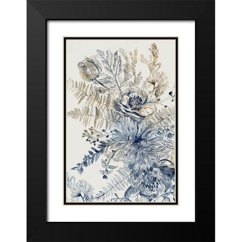 Royal Blue II Black Modern Wood Framed Art Print with Double Matting by Woods, Maya