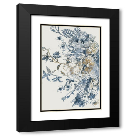 Royal Blue III Black Modern Wood Framed Art Print with Double Matting by Woods, Maya