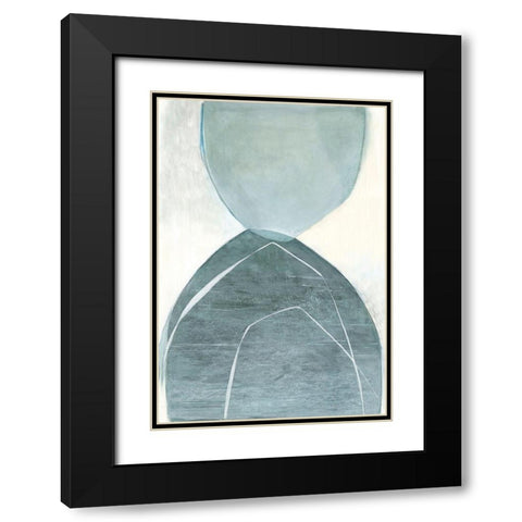 Blue Overlay  Black Modern Wood Framed Art Print with Double Matting by Woods, Maya