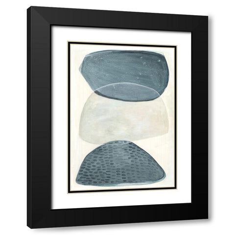 Dreams of Blue  Black Modern Wood Framed Art Print with Double Matting by Woods, Maya