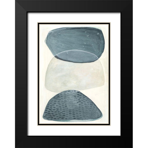 Dreams of Blue  Black Modern Wood Framed Art Print with Double Matting by Woods, Maya