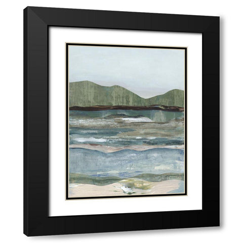 Gentle Landscape II Black Modern Wood Framed Art Print with Double Matting by Woods, Maya