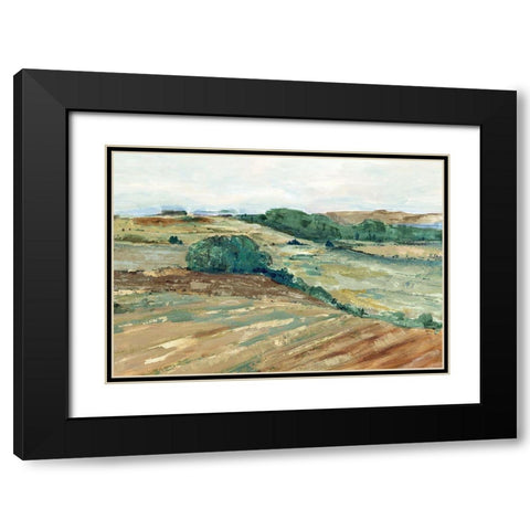 Green Prarie  Black Modern Wood Framed Art Print with Double Matting by Woods, Maya