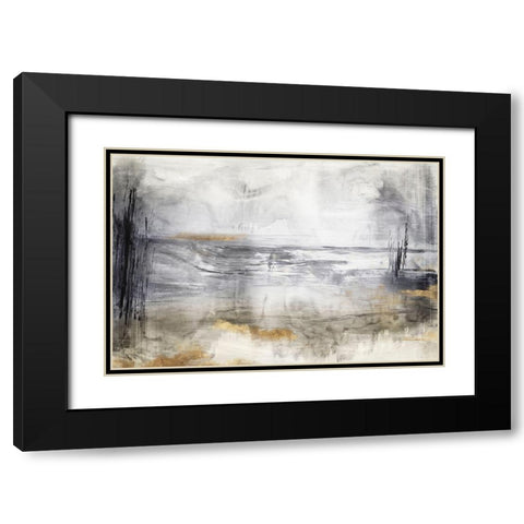 Still Blue Water II  Black Modern Wood Framed Art Print with Double Matting by Woods, Maya