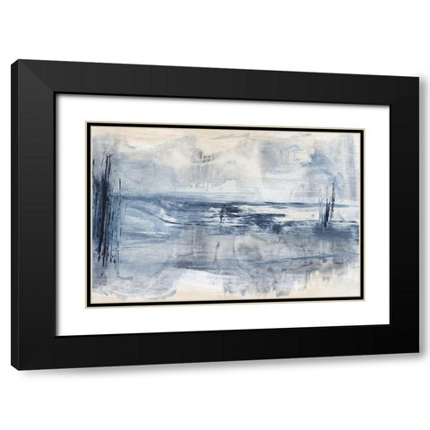Still Blue Water II  Black Modern Wood Framed Art Print with Double Matting by Woods, Maya