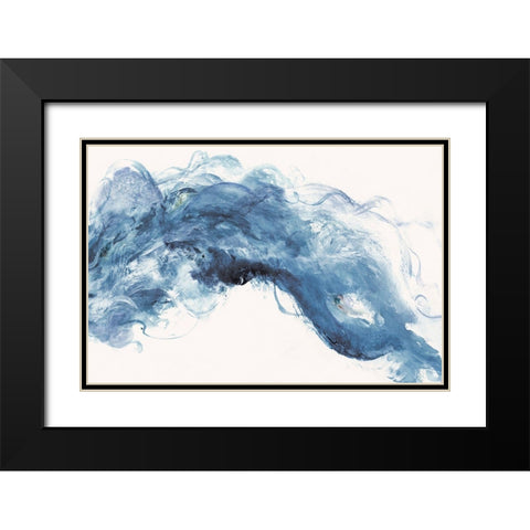 Blue Haze  Black Modern Wood Framed Art Print with Double Matting by Woods, Maya