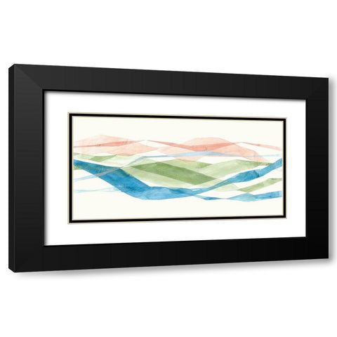 Ripples of Blue I  Black Modern Wood Framed Art Print with Double Matting by Woods, Maya