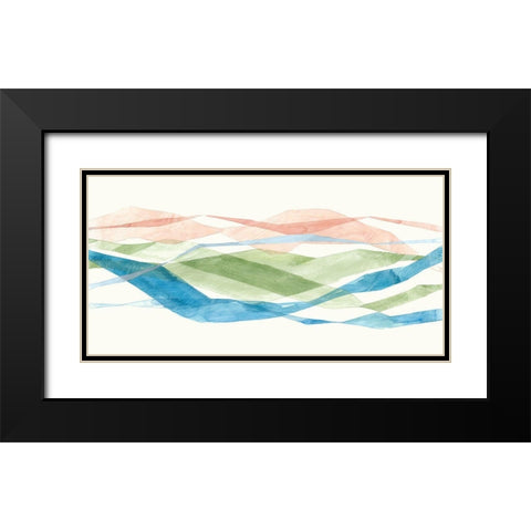 Ripples of Blue I  Black Modern Wood Framed Art Print with Double Matting by Woods, Maya